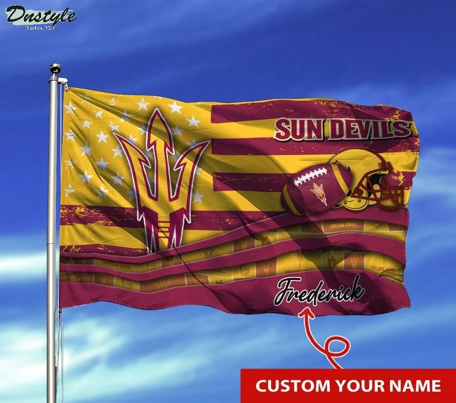 Arizona state sun devils NCAA custom name flag