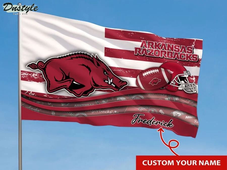 Arkansas razorbacks NCAA custom name flag