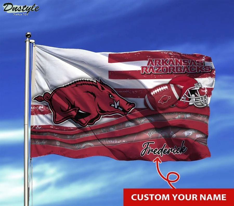 Arkansas razorbacks NCAA custom name flag