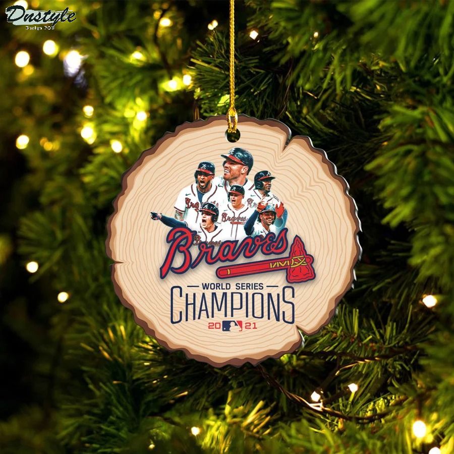 Atlanta Braves 2-Sided Plastic Christmas Ornament