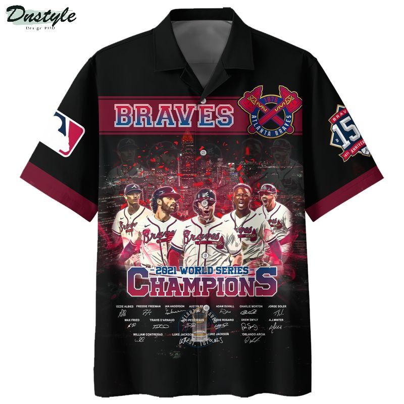 Atlanta Braves 2021 World Series Champions 3d Printed hawaiian shirt