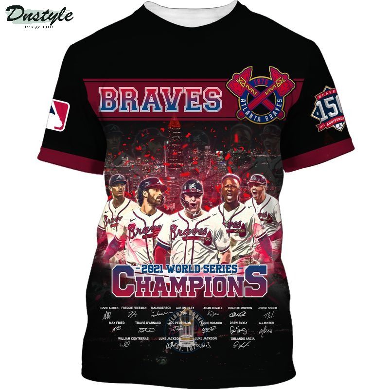 Atlanta Braves 2021 World Series Champions 3d Printed shirt