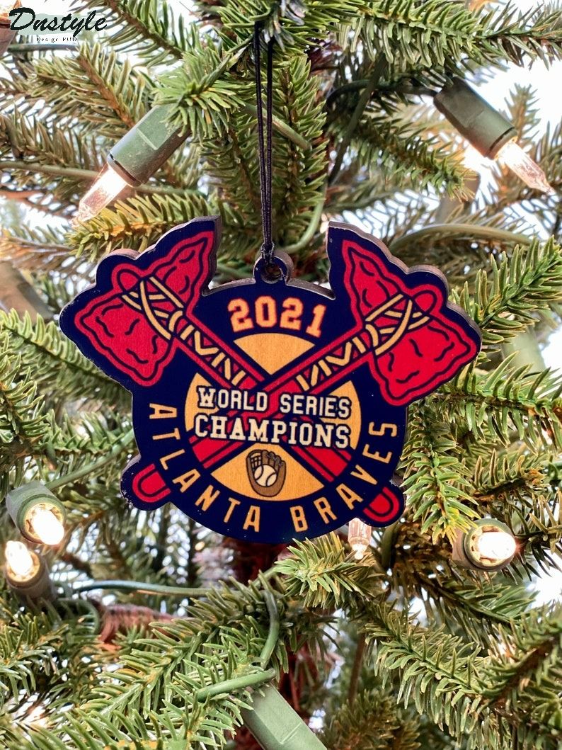 Atlanta Braves 2021 World Series Champions Christmas Ornament