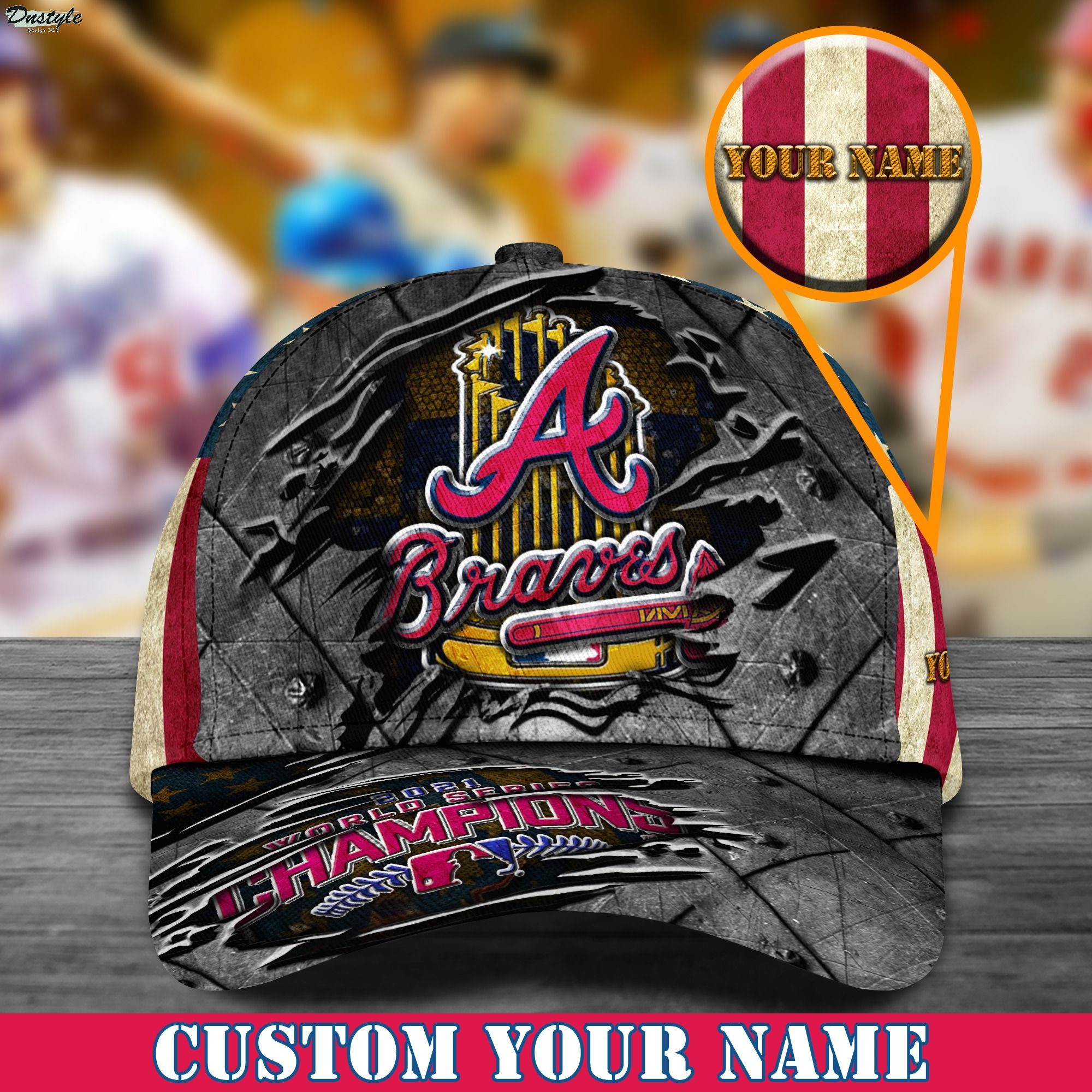 Atlanta Braves Champions Custom Name Cap