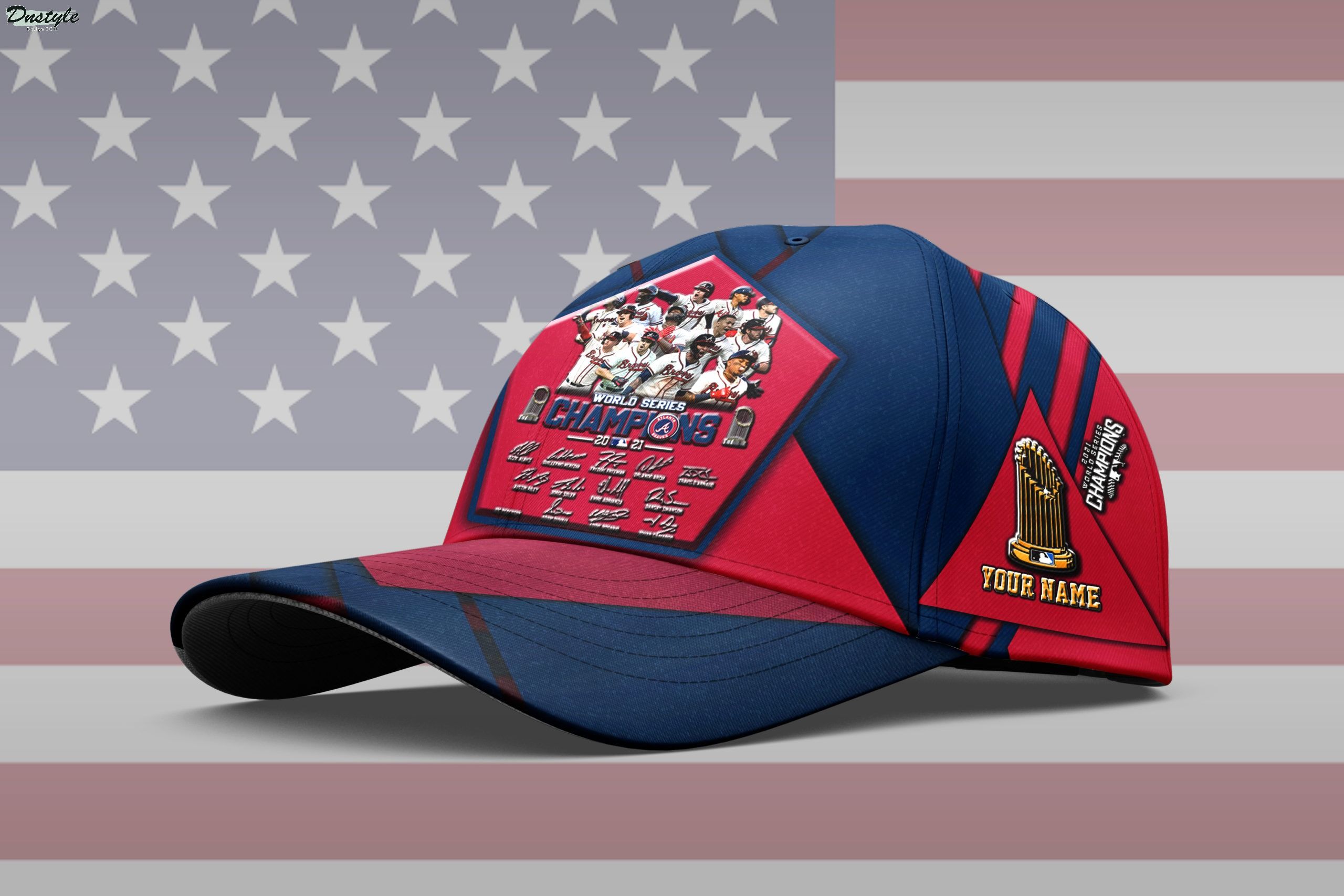 Atlanta Braves Champions Signature World Series Champions Custom Name Cap