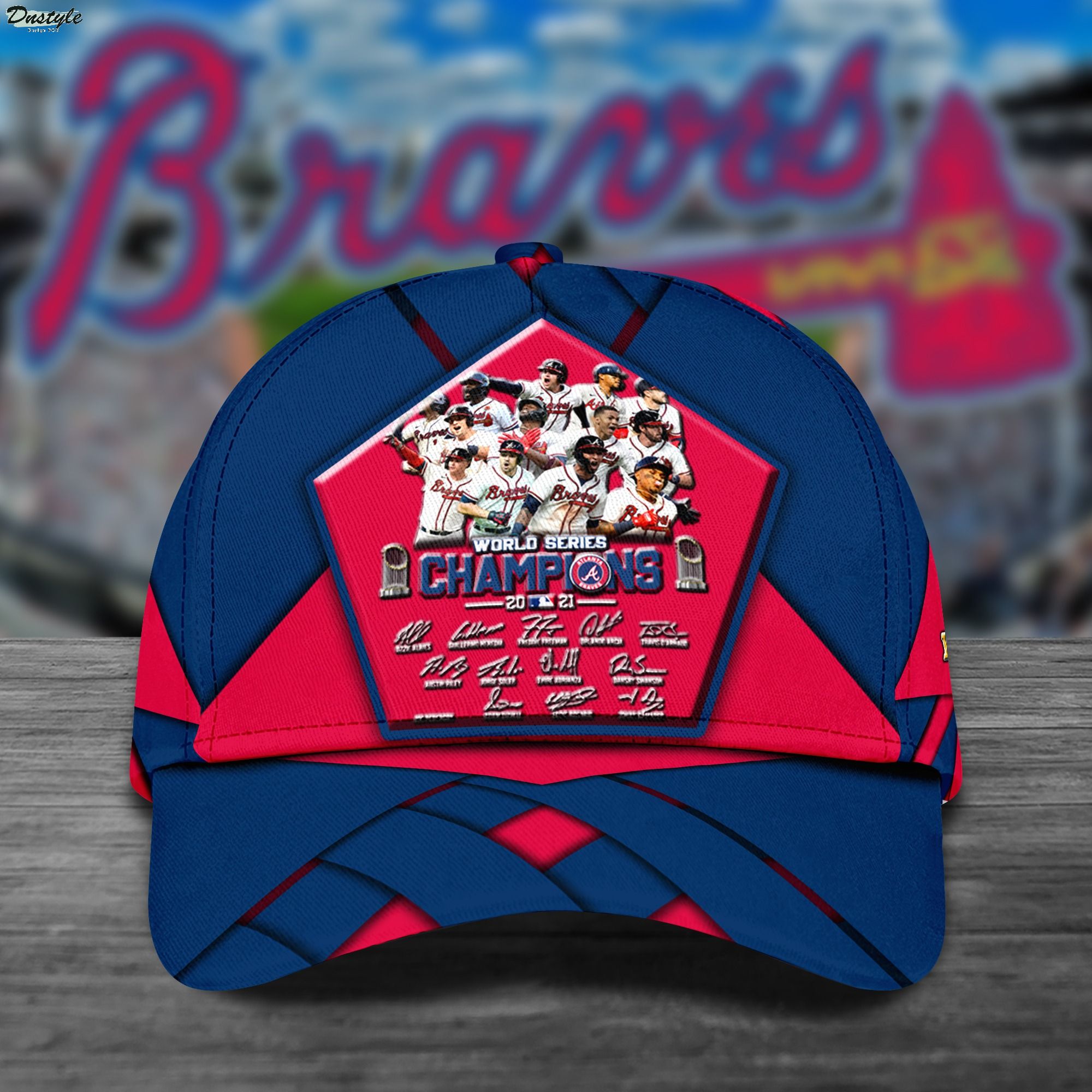 Atlanta Braves Champions Signature World Series Champions Custom Name Cap