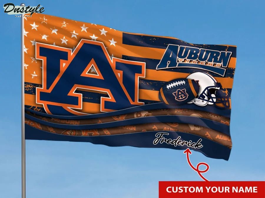 Auburn tigers NCAA custom name flag 1