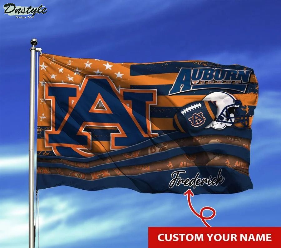 Auburn tigers NCAA custom name flag