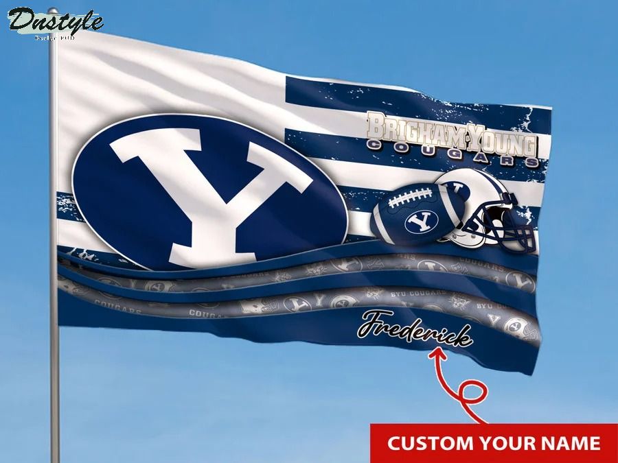 BYU cougars NCAA custom name flag 1