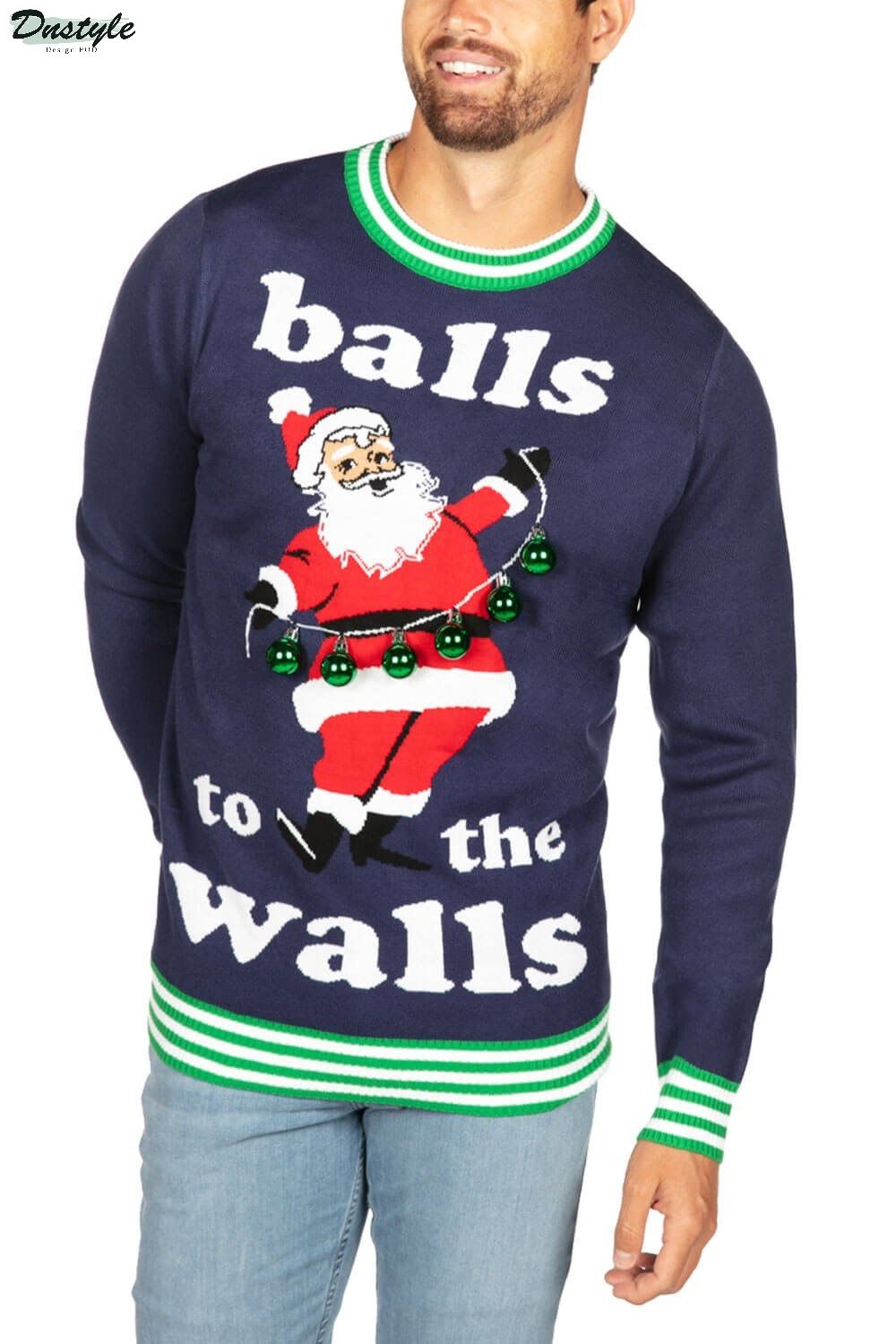 Balls to the Walls Ugly Christmas Sweater