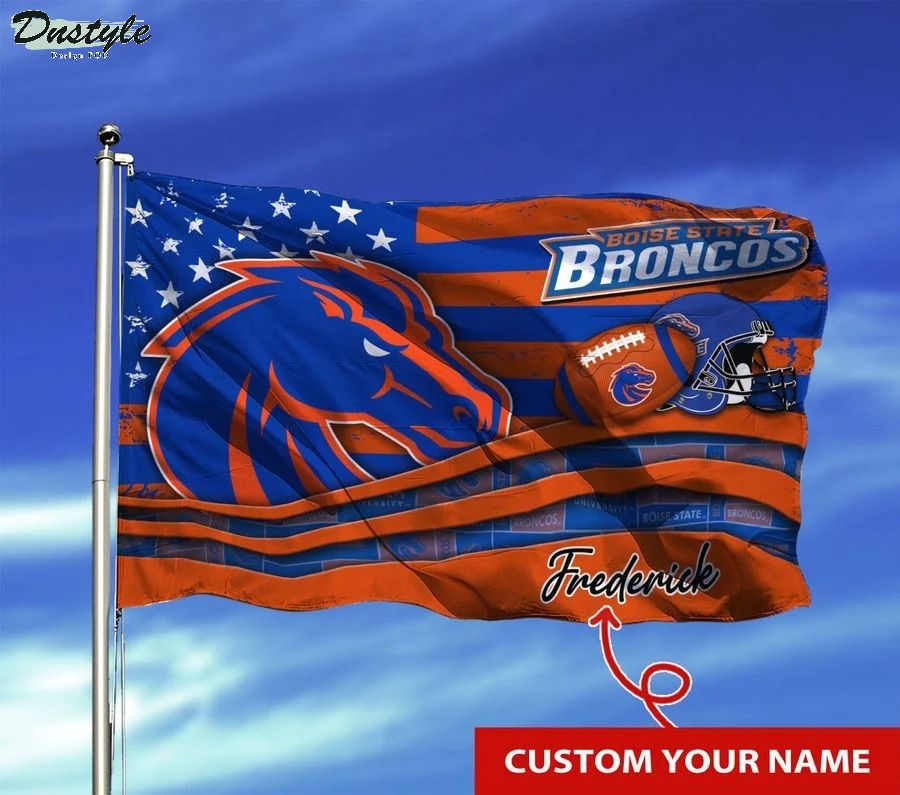 Boise state broncos NCAA custom name flag
