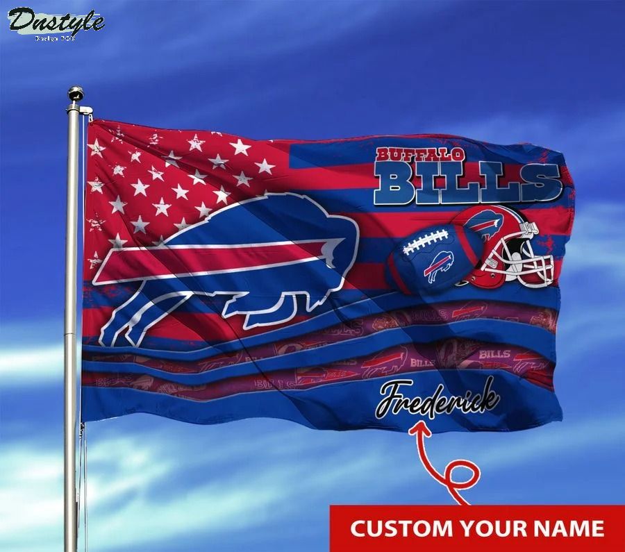 Buffalo bills NFL custom name flag