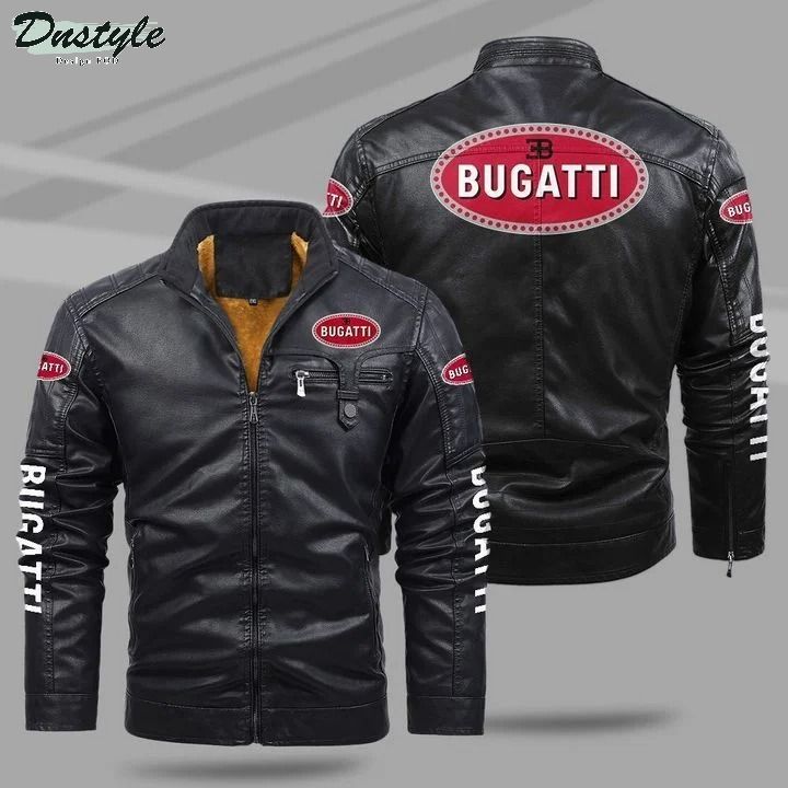Bugatti fleece leather jacket