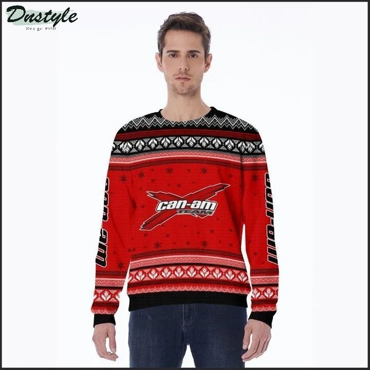 Can-am team 3d all over printed wool ugly sweater