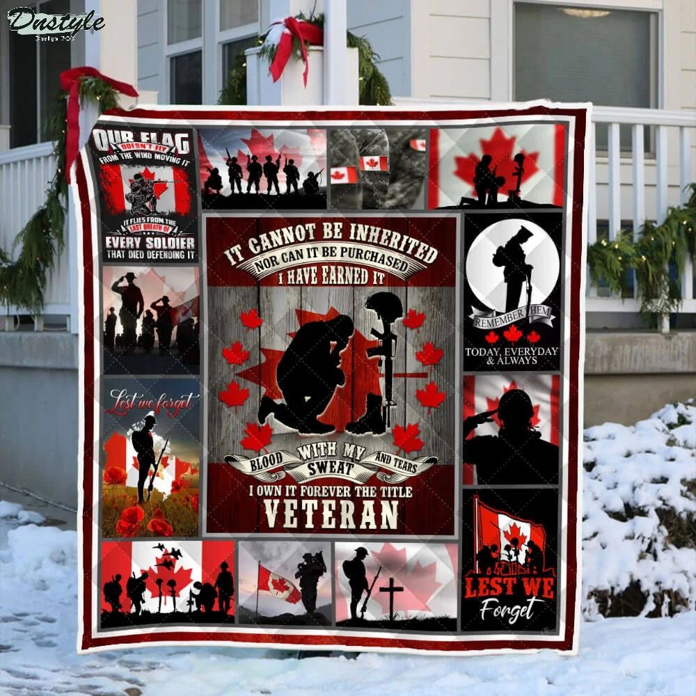 Canadian Veteran Remembrance Day it cannot be inherited blanket 1