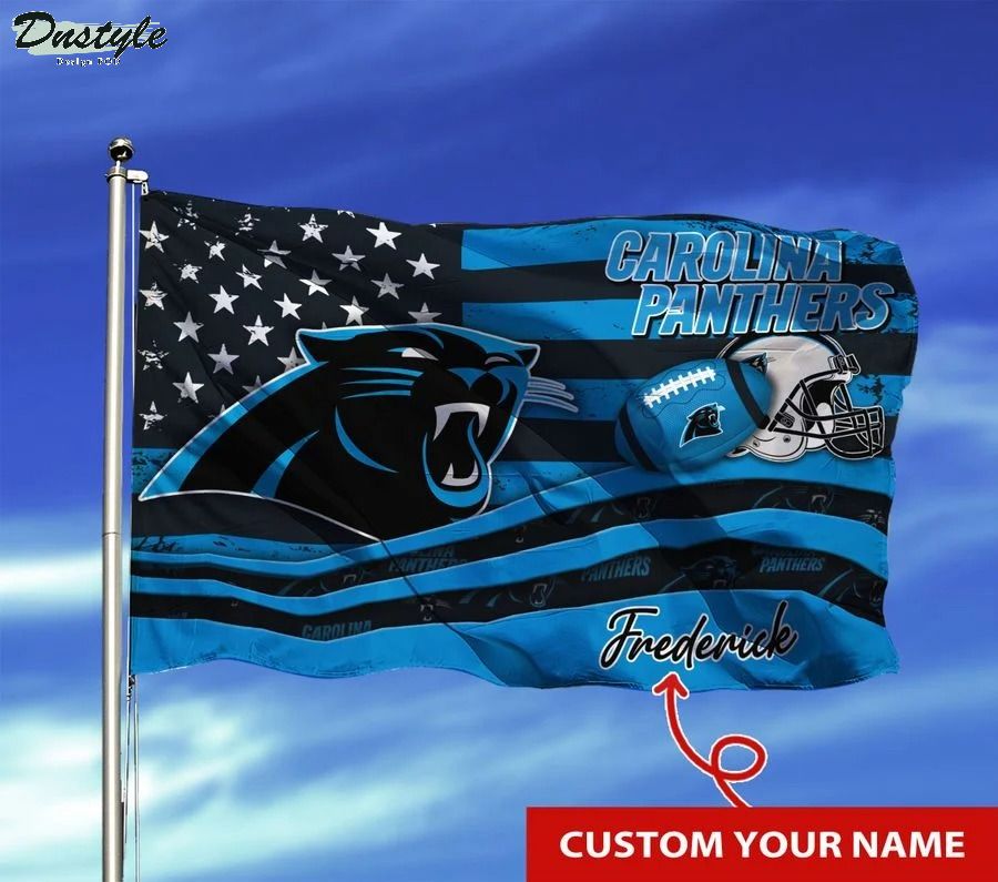 Carolina panthers NFL custom name flag 1