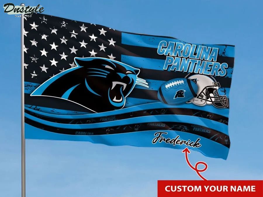 Carolina panthers NFL custom name flag