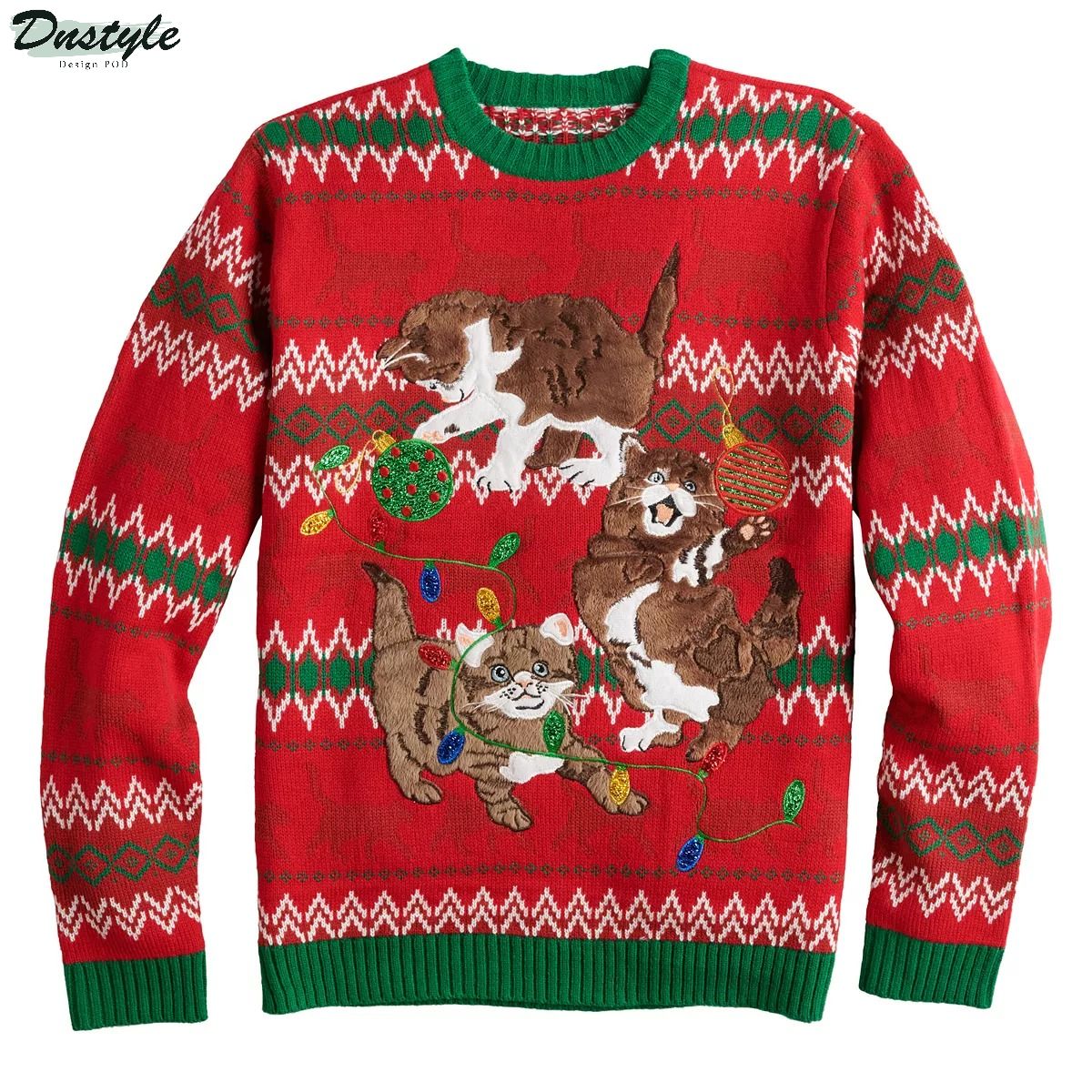 Cat-Astrophe Ugly Christmas Sweater