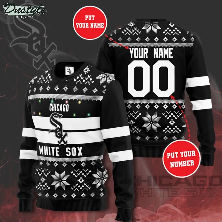 Chicago White Sox MLB custom name and number ugly christmas sweater
