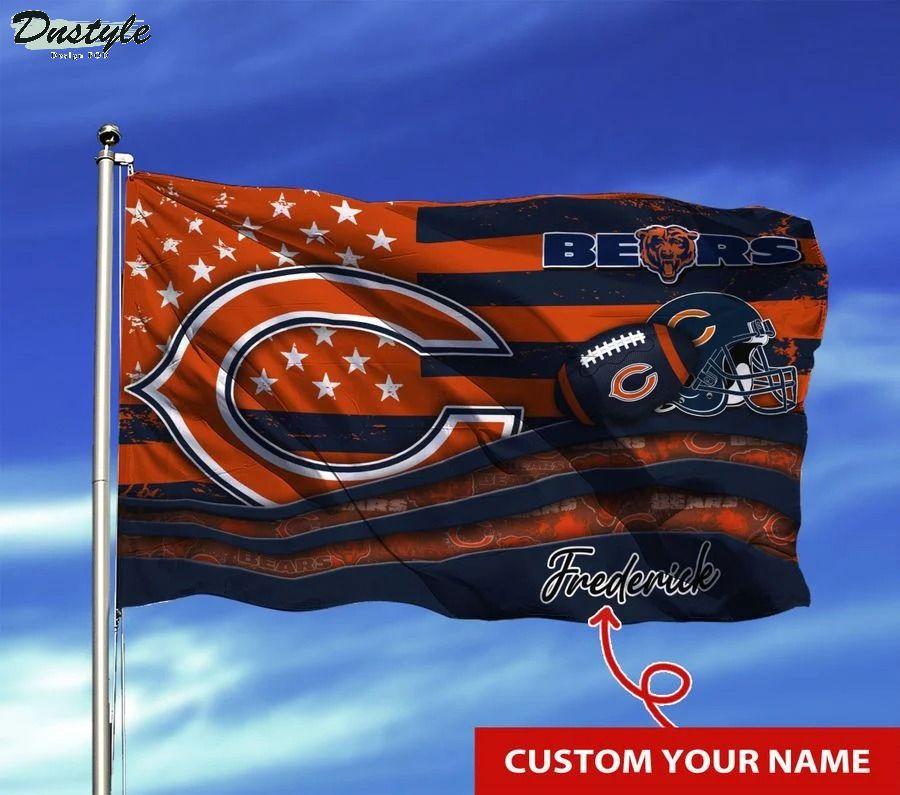 Chicago bears NFL custom name flag 1