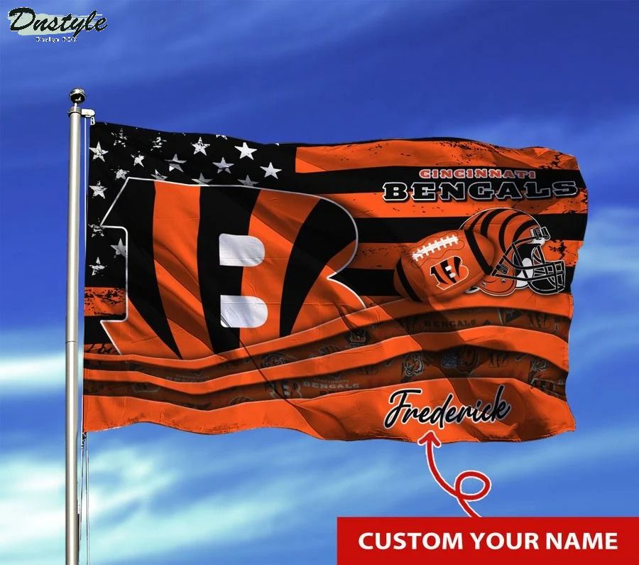 Cincinnati bengals NFL custom name flag 1
