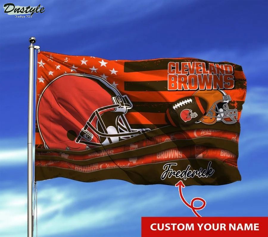 Cleveland browns NFL custom name flag 1