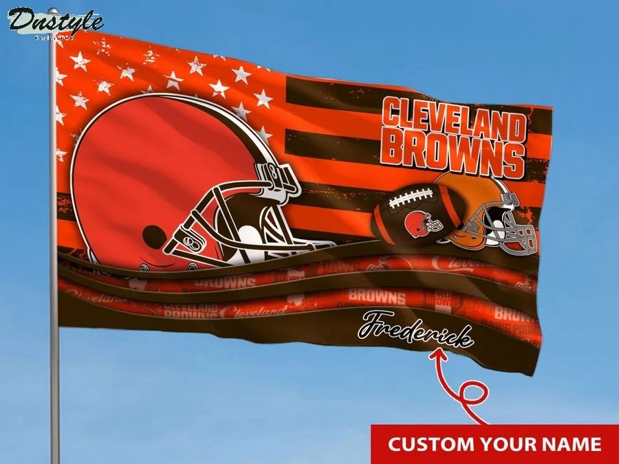 Cleveland browns NFL custom name flag