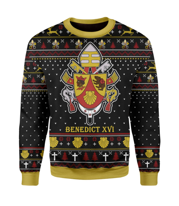Coat of arms of Pope Benedict XVI ugly sweater