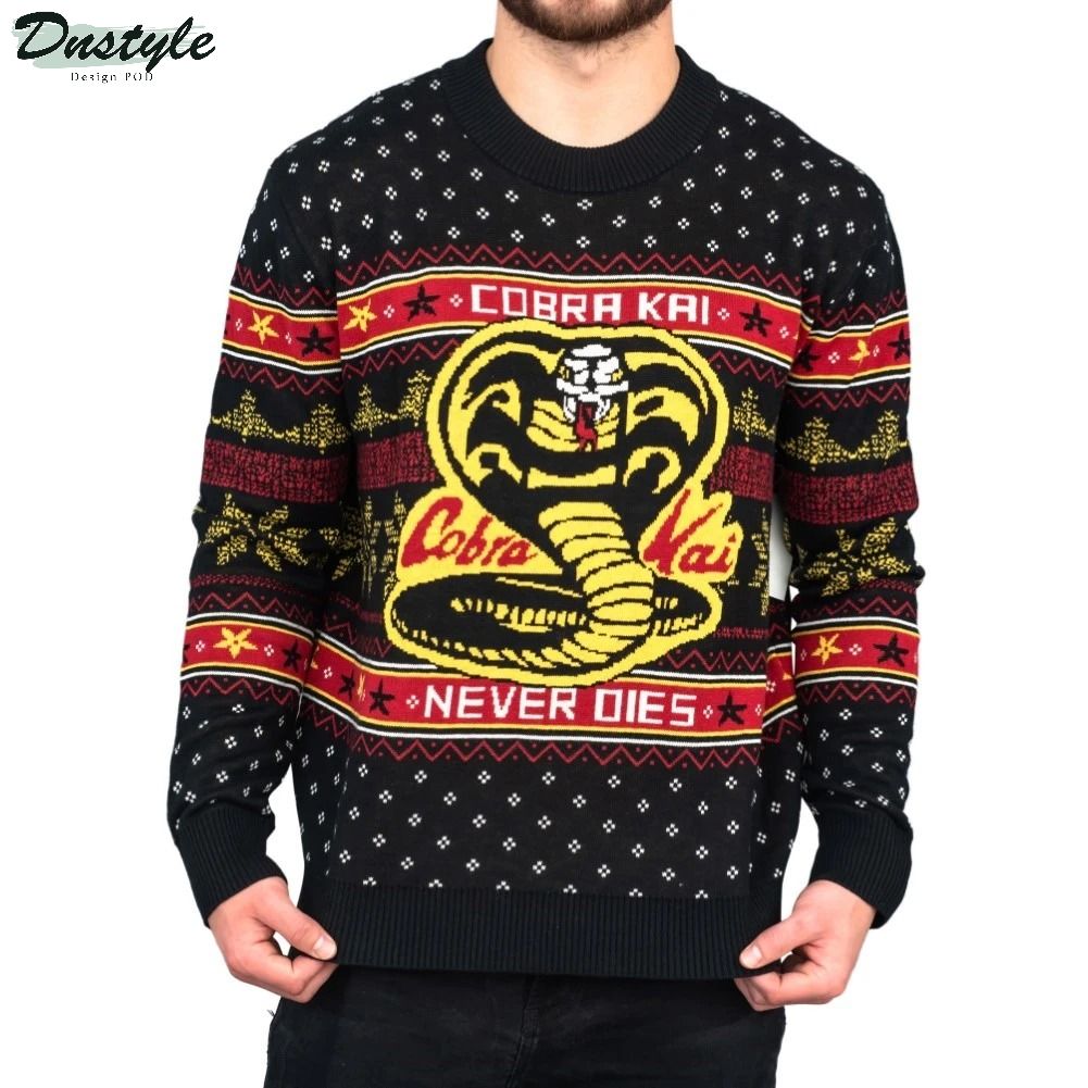Cobra Kai Never Dies Ugly Christmas Sweater