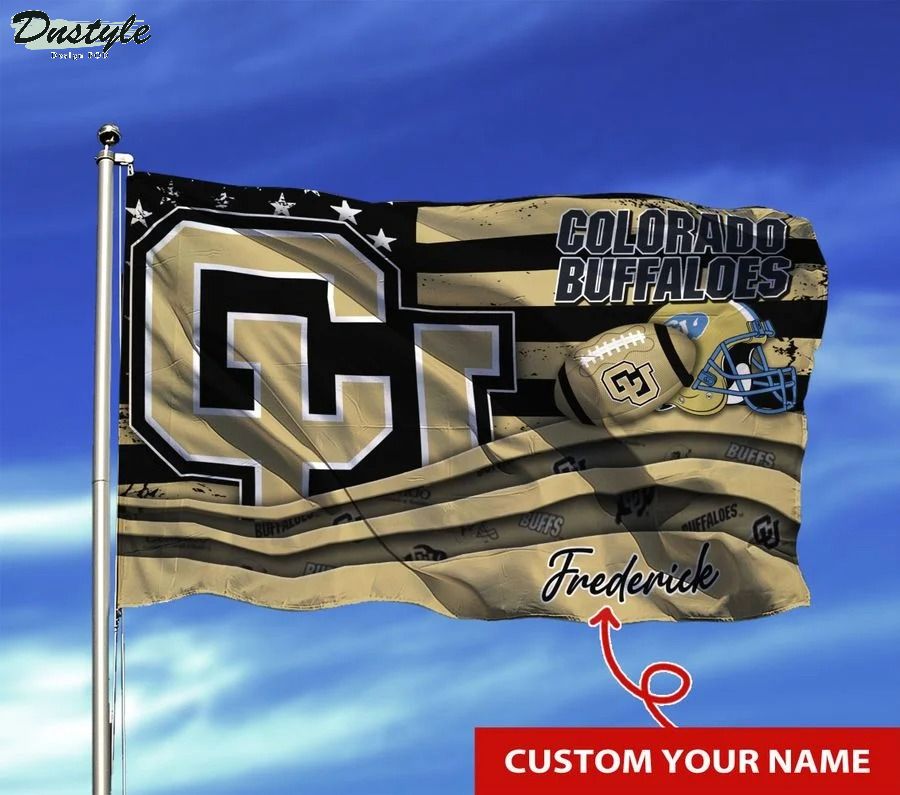 Colorado buffaloes NCAA custom name flag