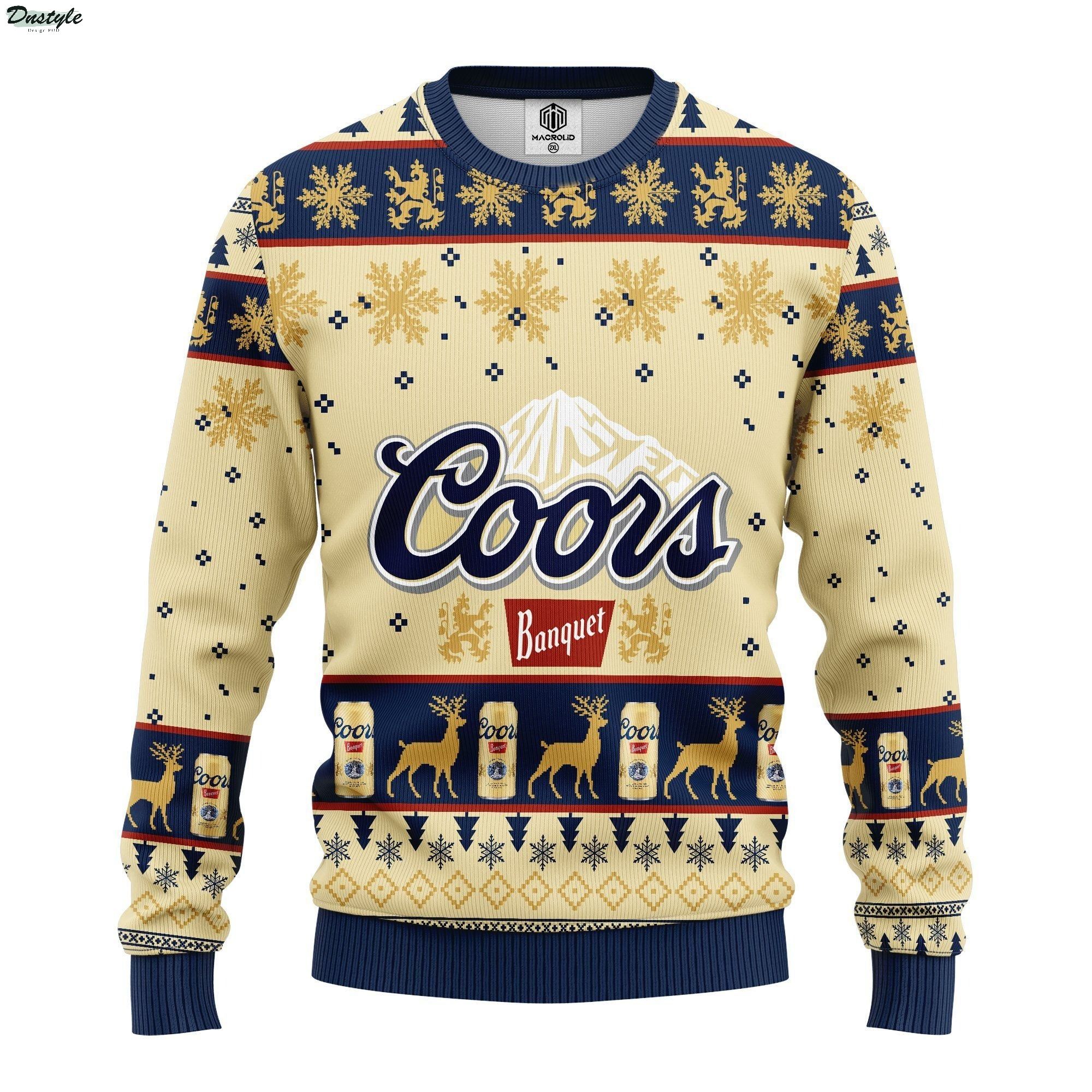 Coors banquet beer ugly christmas sweater