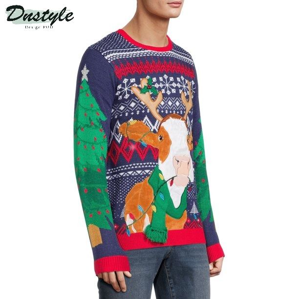 Cow Reindeer Ugly Christmas Sweater 1
