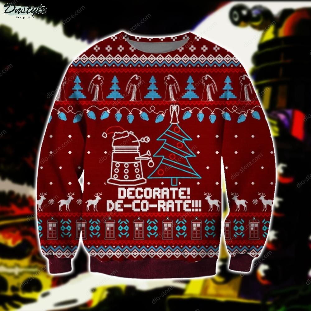 Dalek decorate de-co-rate ugly christmas sweater