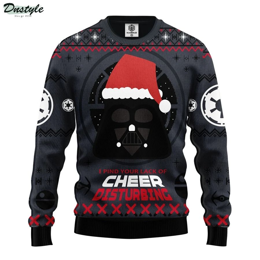 Darth Vader I find your lack of cheer disturbing ugly christmas sweater