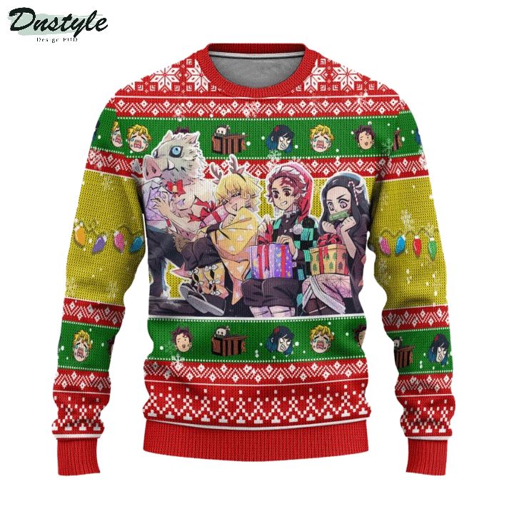 Demon Slayer Anime Ugly Christmas Sweater 1