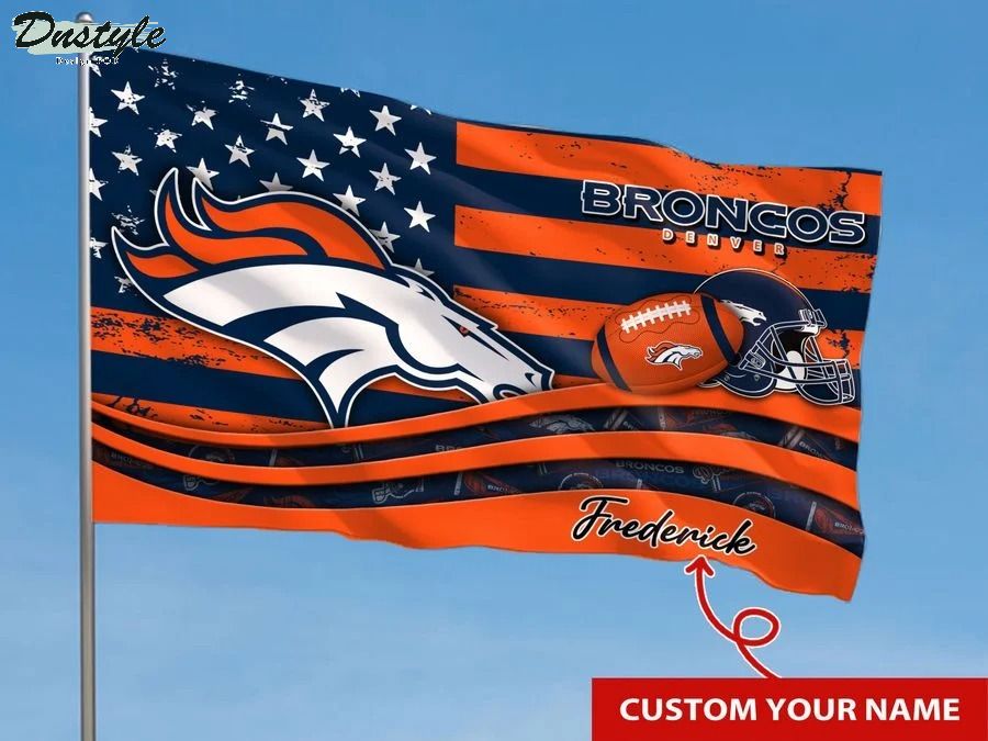 Denver broncos NFL custom name flag 1
