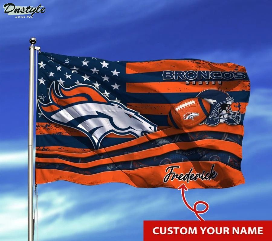 Denver broncos NFL custom name flag