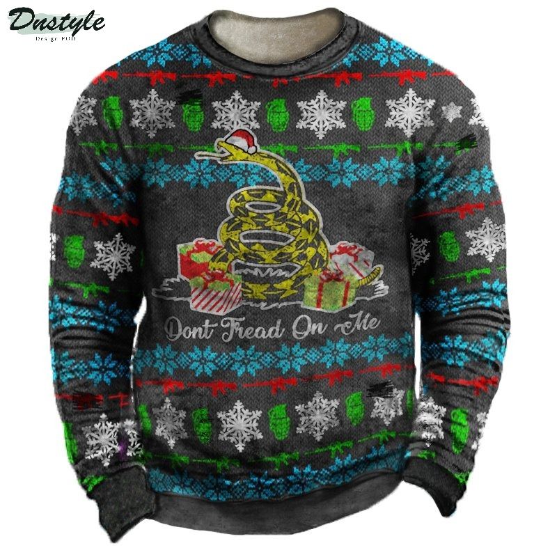 Don't Tread On Me ugly christmas sweater 1