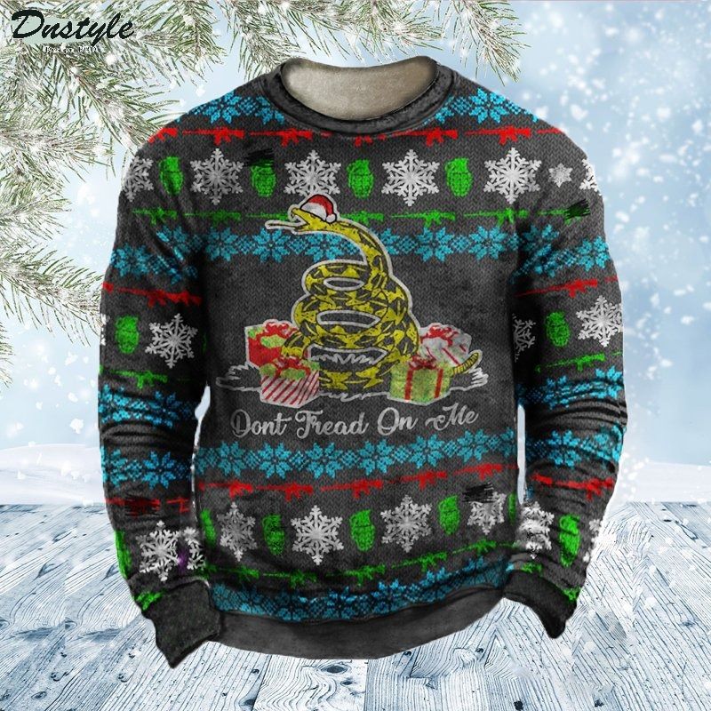 Don't Tread On Me ugly christmas sweater