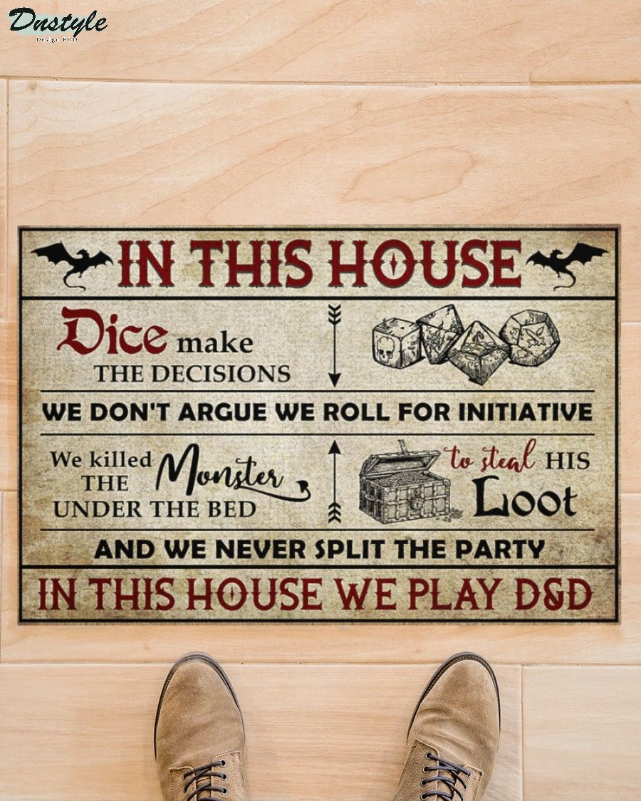 Dragon and dungeon in this house doormat 2