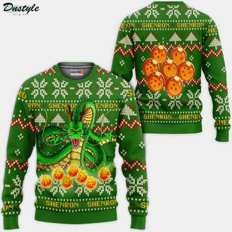 Dragon ball shenron ugly christmas sweater