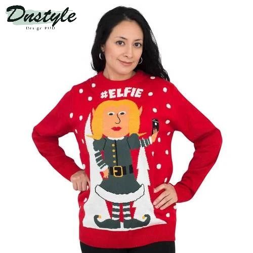 #Elfie Hashtag ugly christmas sweater 1