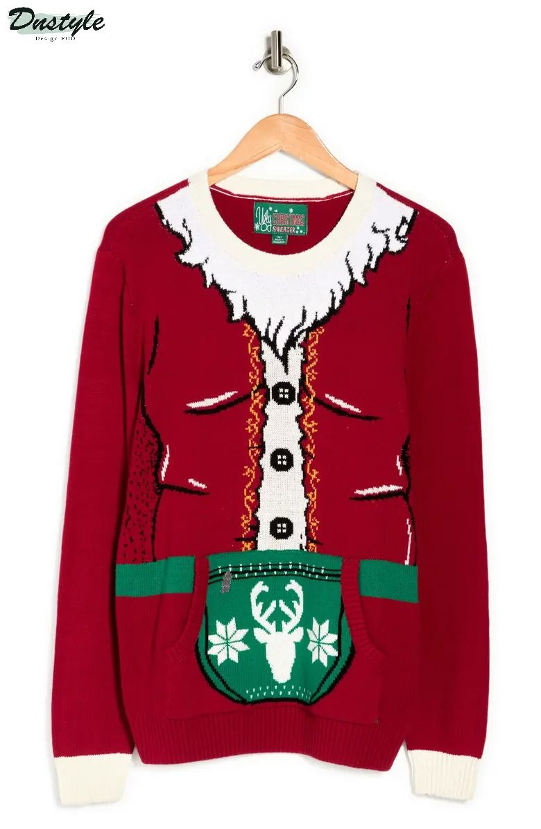 Fat santa suit ugly christmas sweater 2