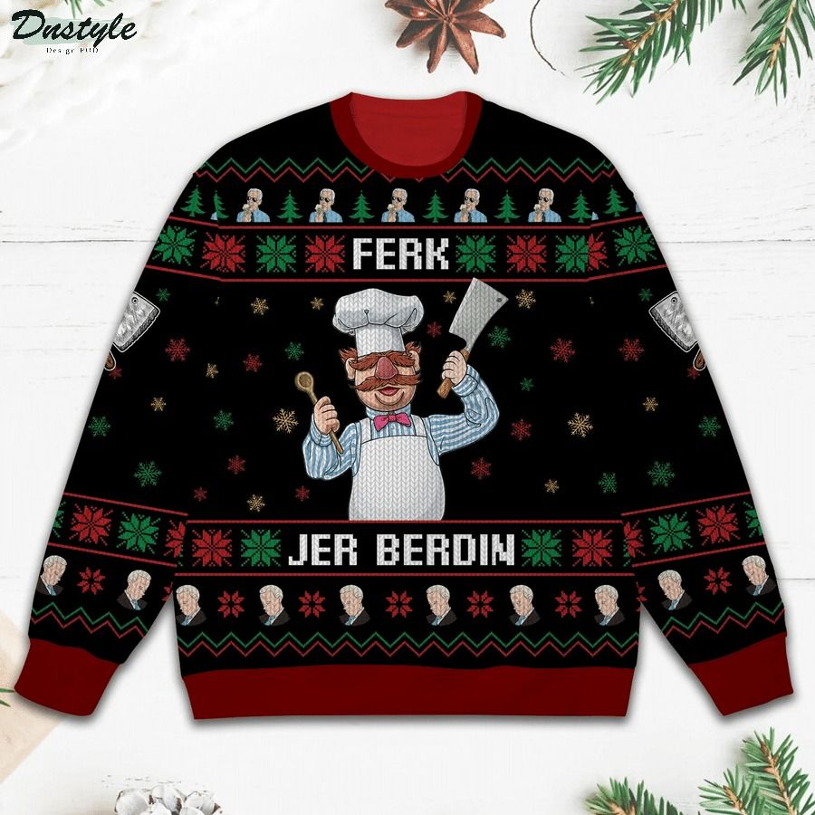 Ferk jer berdin the swedish chef christmas ugly sweater 1
