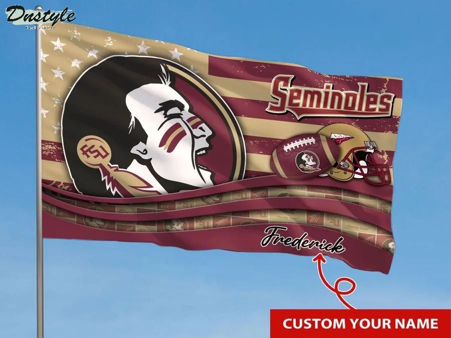 Florida state seminoles NCAA custom name flag 1