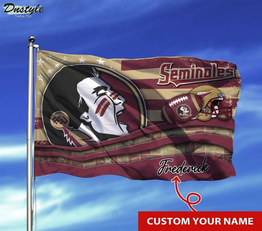 Florida state seminoles NCAA custom name flag