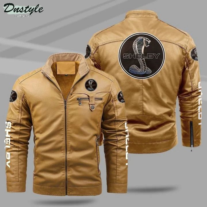 Ford shelby fleece leather jacket 1