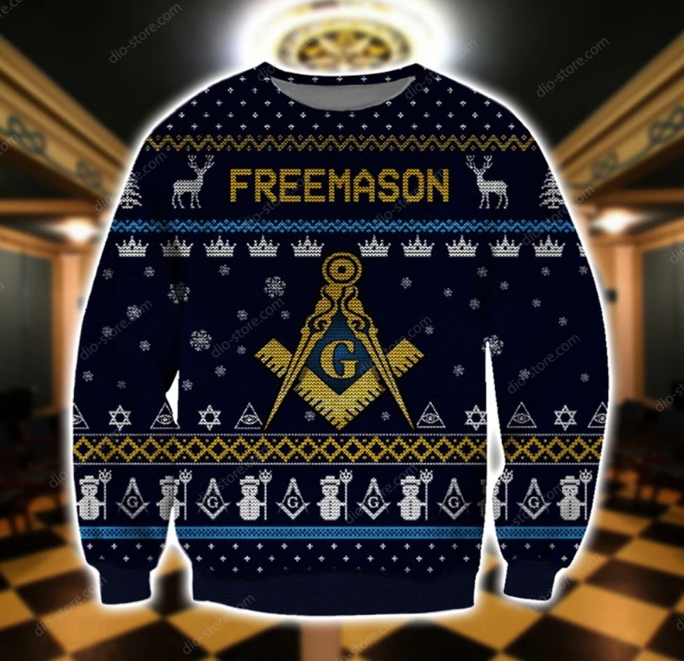 Freemason 3D ugly sweater