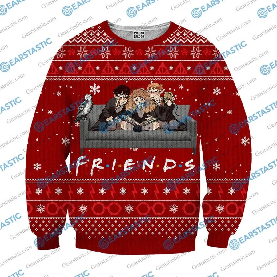 Friends Tv Show Harry Potter ugly christmas sweater 1