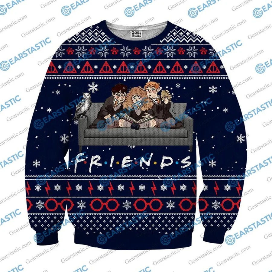 Friends Tv Show Harry Potter ugly christmas sweater 2